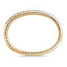 Onesize Jewels  Side view Oval Expandable Tennis Bracelet Three Diamonds Row Yellow Gold setted on upper side