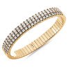 Oval Expandable Eternity Bracelet: Triple Row of Diamonds Always on Display