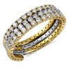 Flex Two Gold tone diamonds ring