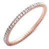 Bracciale Diamanti Taglio Smeraldo Disposti Verticalmente Oro Rosa