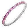 Emerald Cut Pink Sapphires North-South White Gold