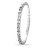 Bracciale Diamanti Taglio Smeraldo mm 5 x 3,50 Disposti Orizzontalmente Oro Bianco