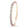 Bracciale Diamanti Taglio Smeraldo mm 5 x 3,50 Disposti Orizzontalmente Oro Rosa