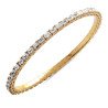 Emerald Cut Diamond East West Expandable Bracelet Pink Gold Onesize Jewels