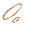 Set Emerald Cut Diamond East West  Expandable Band and Bracelet Yellow Gold Onesize Jewels
