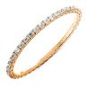 Expandable Emerald Cut Diamonds mm 4 x 3 East-West  Bracelet Yellow Gold