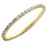 Bracciale Onesize Jewels Diamanti Taglio Smeraldo mm 4,30 x 3,30 Disposti Orizzontalmente Oro Giallo