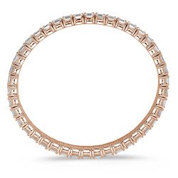 Expandable Emerald Cut Diamonds mm 4 x 3 Side View East-West  Bracelet Rose Gold only from Onesize Jewels