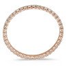 Onesize Jewels Vista Laterale Bracciale Diamanti Taglio Smeraldo mm 4 x 3 Disposti Orizzontalmente Oro Rosa