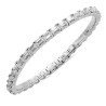 Bracciale Diamanti Taglio Smeraldo mm 5 x 3 Disposti Orizzontalmente Oro Bianco