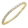 Emerald Cut Diamonds mm 5,00 x 3,00 East-West Yellow Gold by Onesize Jewels