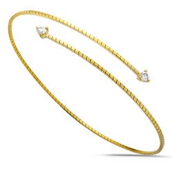 Avvolgente e Flessibile Bracciale in Oro e Brillanti