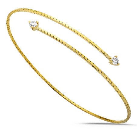 Avvolgente e Flessibile Bracciale in Oro e Brillanti