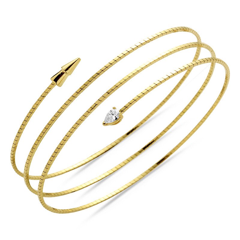 Wrap-Around Pear Diamond Bracelet | Serpente Double Wrap