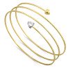 Bracciale Avvolgente Cuore Diamante e Cuore Oro