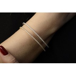 Wrap-Around Gold and Diamonds Bracelet | Single Diamond on Titanium Spring