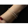 Wrap-Around Gold and Diamonds Bracelet | Single Diamond on Titanium Spring