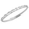 Wrap aroung Flexible bracelet, single set diamonds. No clasp design