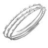 Bracciale avvolgente con brillanti incassati singolramente. Flessibile e senza Chiusura