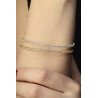 Wrap-Around Gold Clasp Diamonds Bracelet | Single Diamond on Titanium Spring