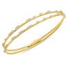 Wrap-Around Gold Clasp Diamonds Bracelet | Single Diamond on Titanium Spring