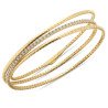Wrap-Around Elegant Gold and Diamond Bracelet | Single Diamond Row